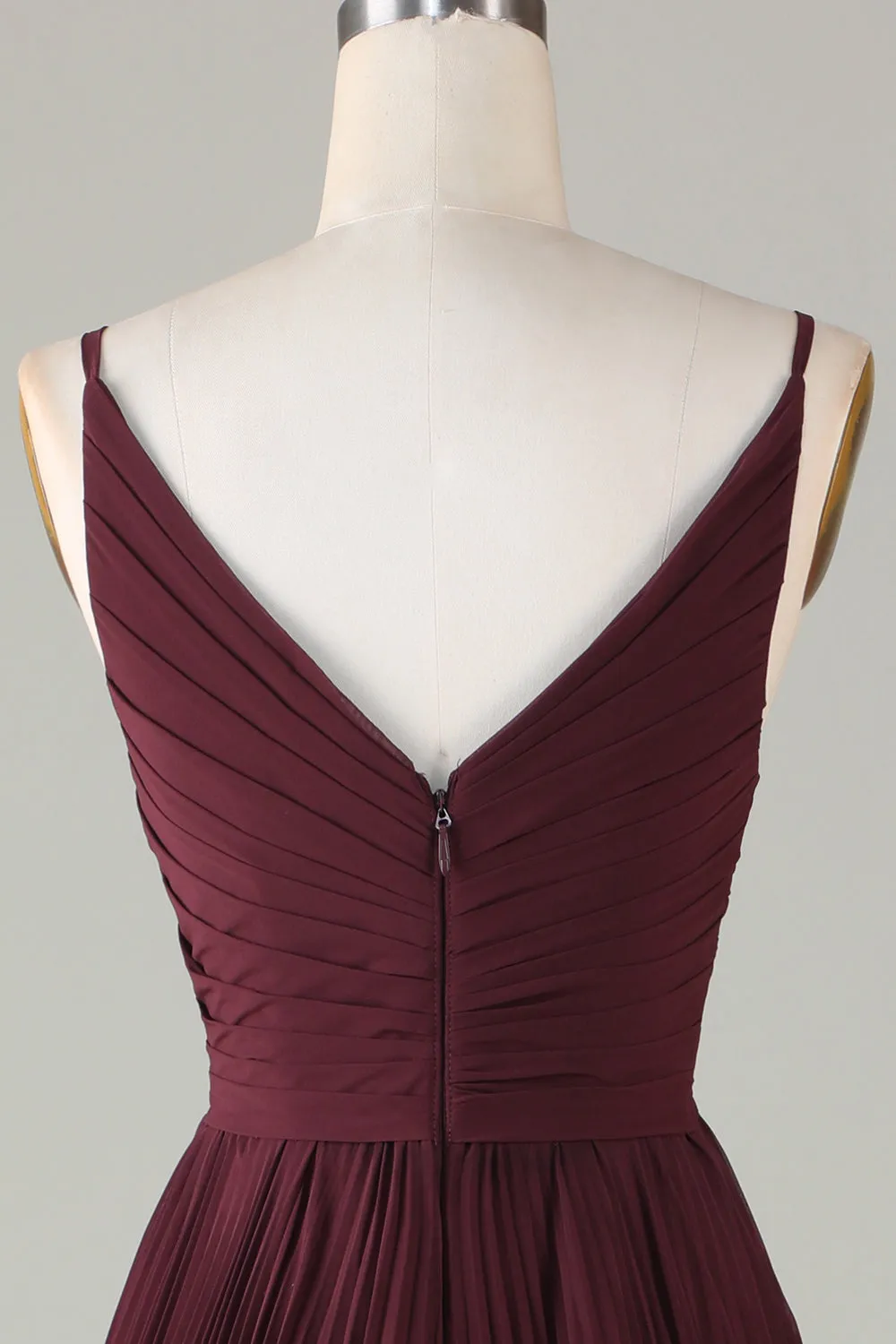 A-Line Sleeveless Cabernet Bridesmaid Dress