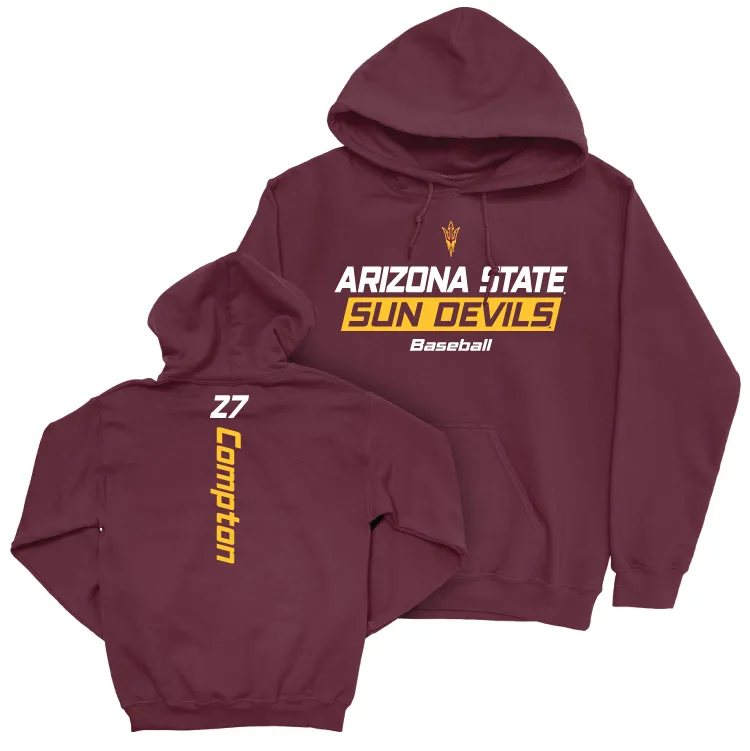 Arizona State Baseball Maroon Rush Hoodie - Brandon Compton