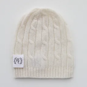 Cashmere Baby Beanie - Snow