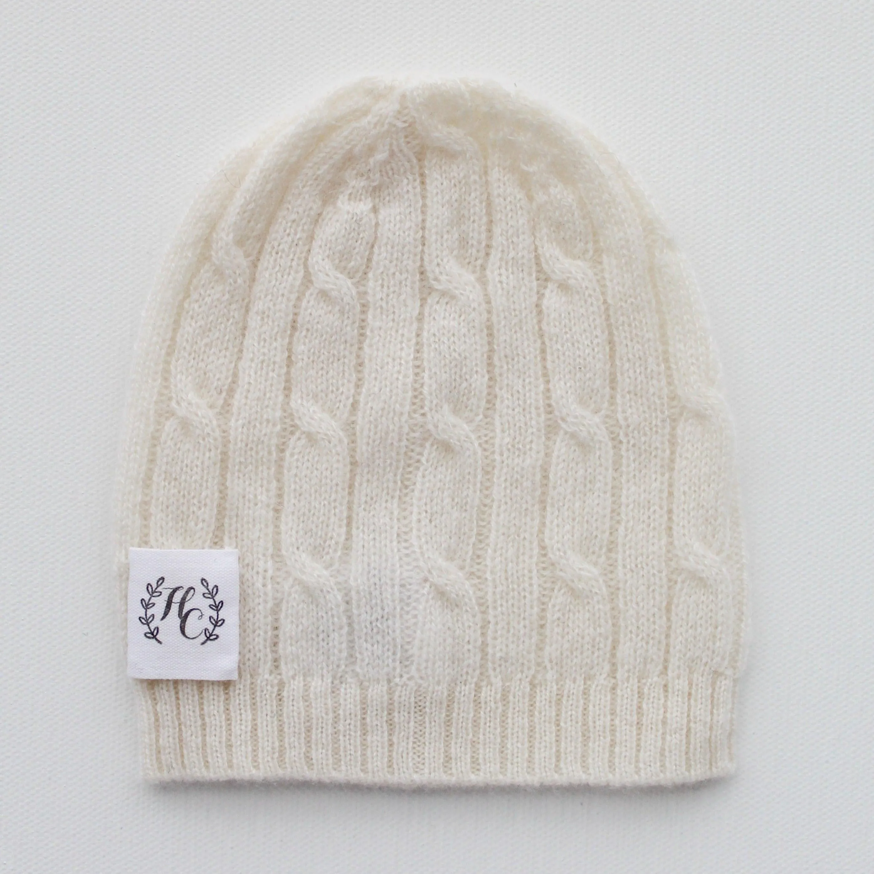 Cashmere Baby Beanie - Snow