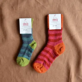 Child's Chunky Striped Organic Wool Socks