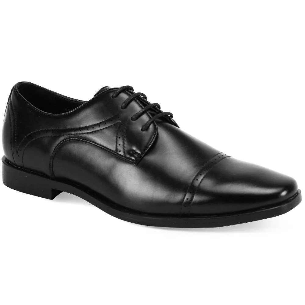 Classic Black Cap Toe Dress Shoes