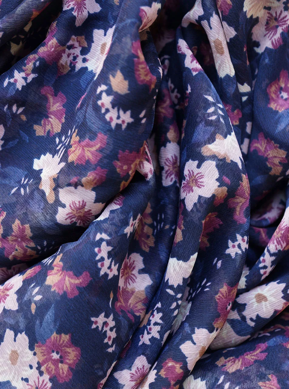 Evening Flowers Chiffon Hijab