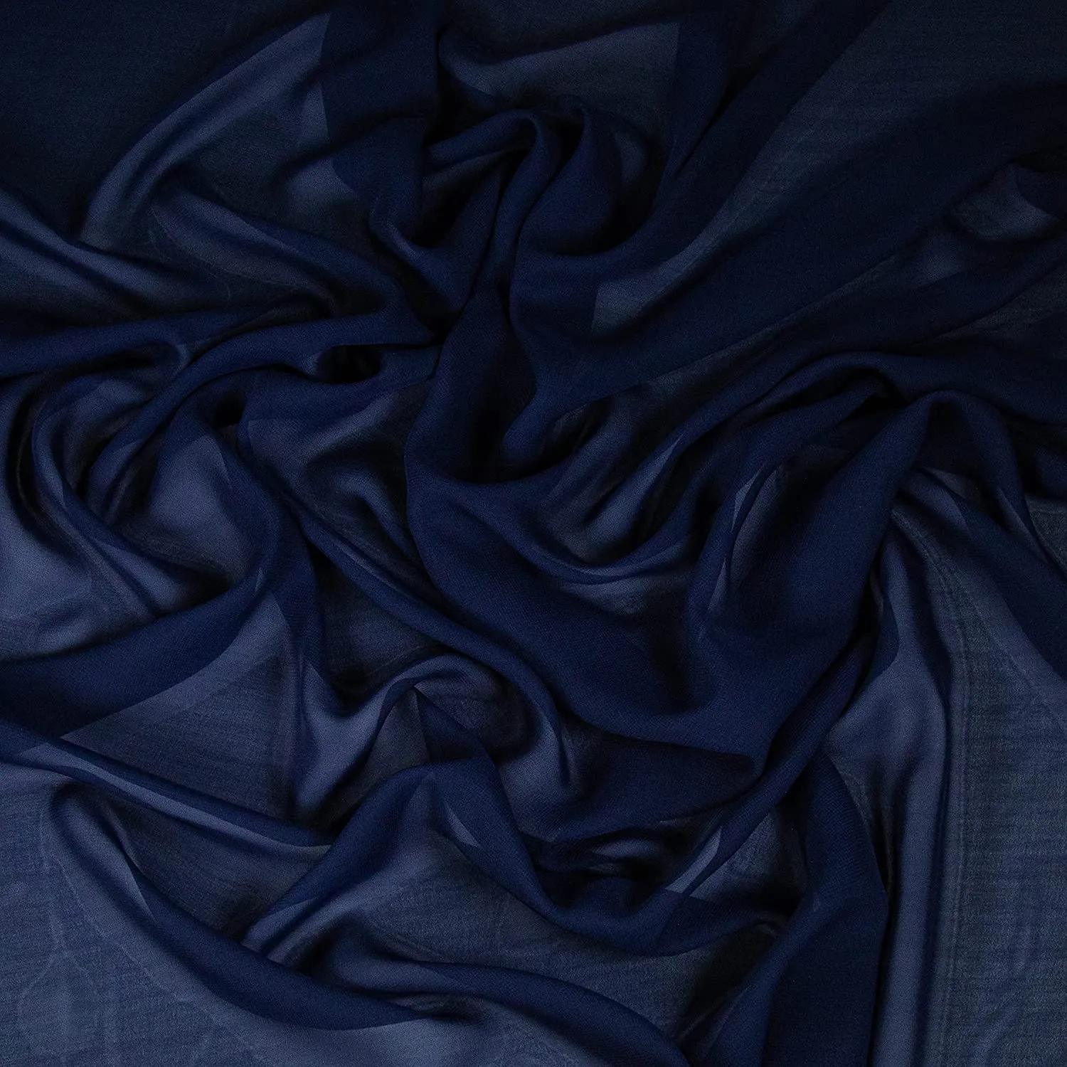 FabricLA Hi Multi Chiffon Fabric | Navy Dark