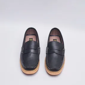 Flat-sole penny loafers