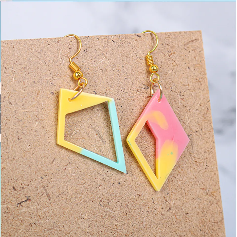 Geometric Dangle Earrings Silicone Mold