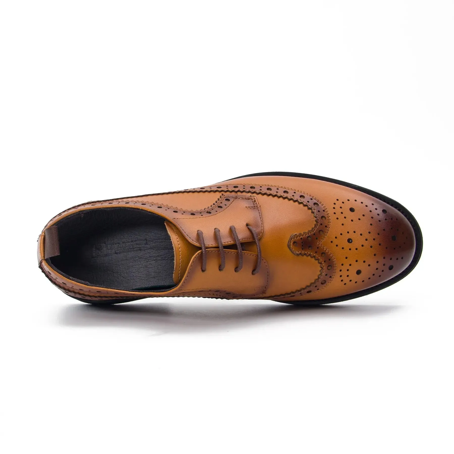 Men's leather brogue shoes