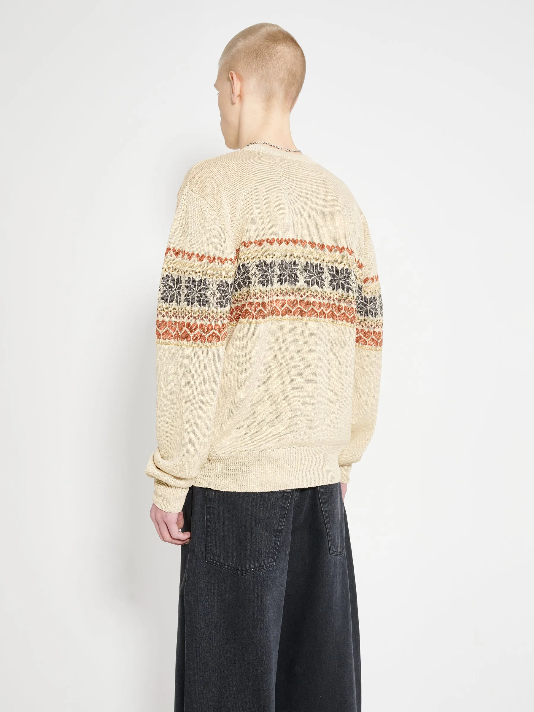 Our Legacy Base Roundneck Snow Fairisle Hemp