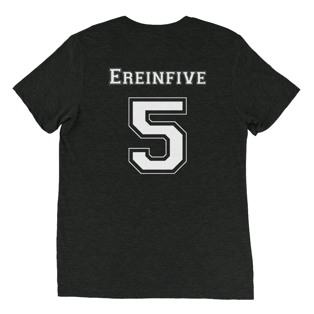 Pop Culture Is My Sport with Ereinfive #5 Jersey on back Short Sleeve Tshirt by Be There in Five