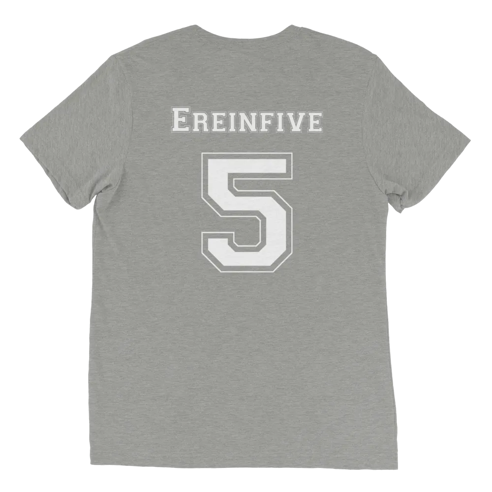 Pop Culture Is My Sport with Ereinfive #5 Jersey on back Short Sleeve Tshirt by Be There in Five