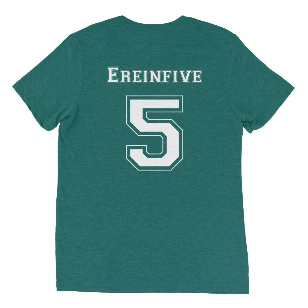 Pop Culture Is My Sport with Ereinfive #5 Jersey on back Short Sleeve Tshirt by Be There in Five