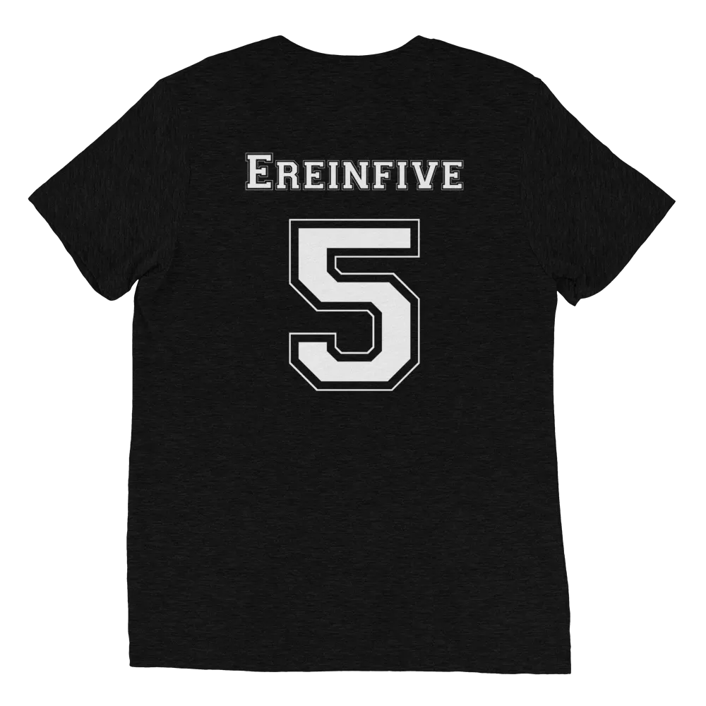 Pop Culture Is My Sport with Ereinfive #5 Jersey on back Short Sleeve Tshirt by Be There in Five