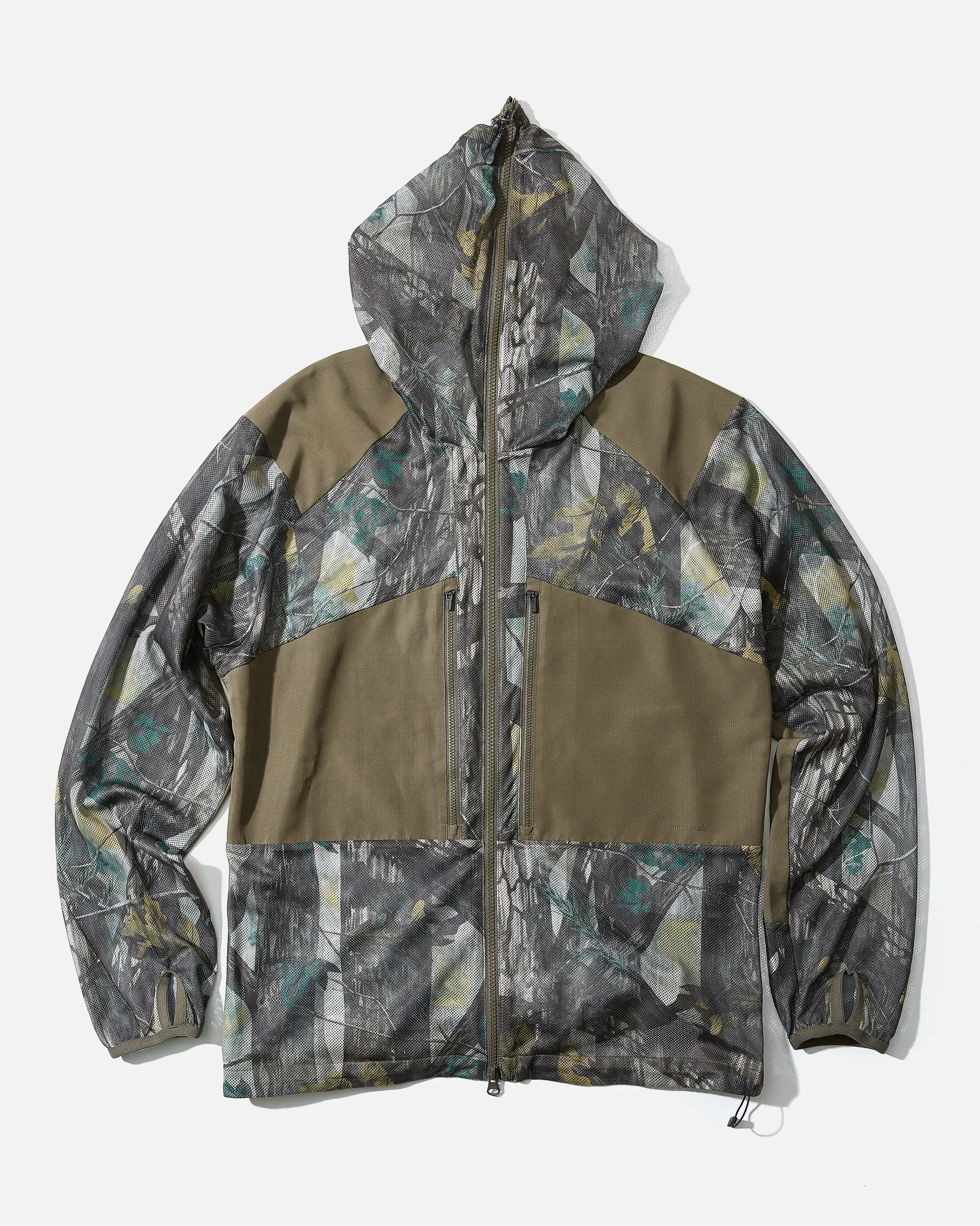 Printed Insect Shield Mesh Jacket - Khaki