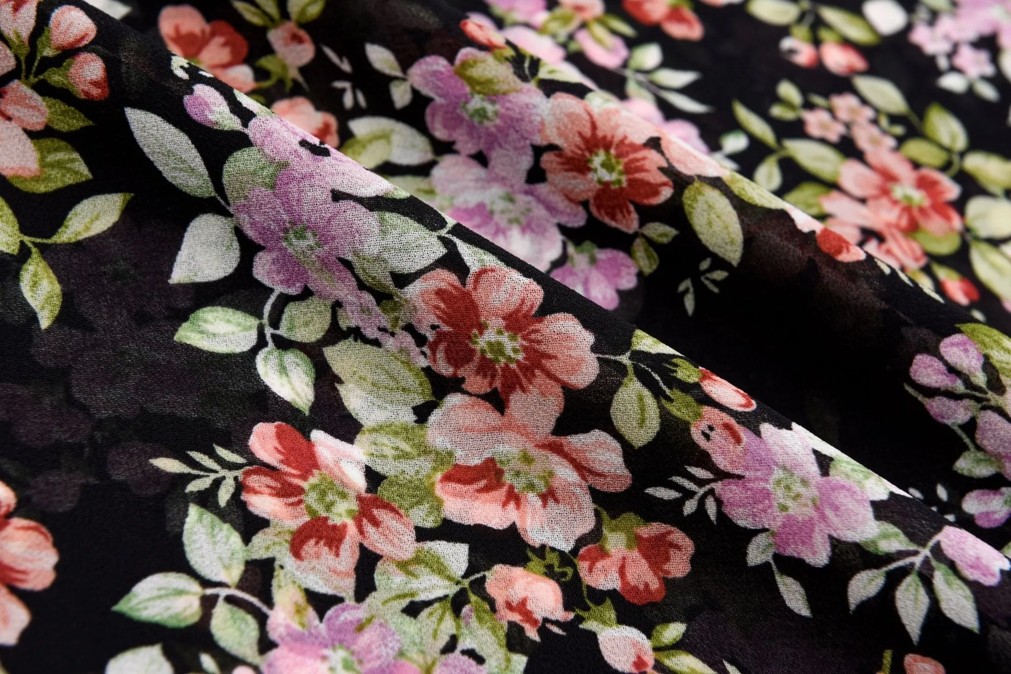 Spring Serenade Chiffon Georgette Digital Print Fabric - #258