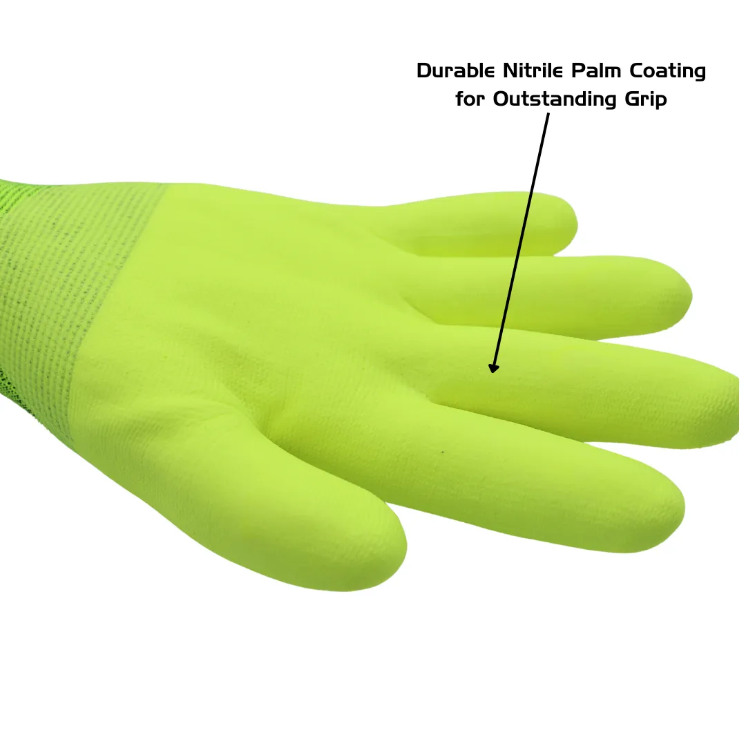 TA319 Chilly Grip Water Resistant Hi-Vis Thermal Gloves, Sizes S-XXL, Sold by Pair