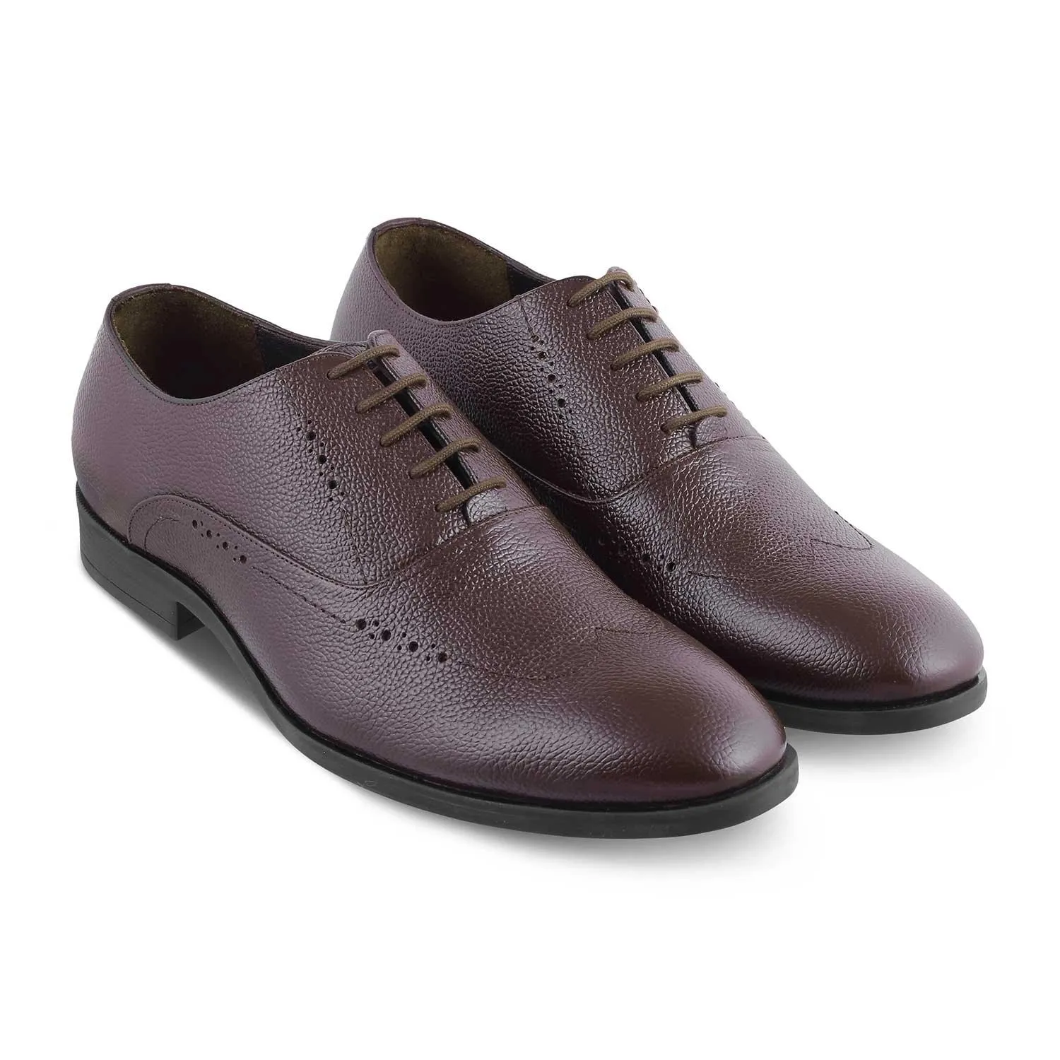 The Alberta Brown Men's Oxford Brogue Lace Ups Tresmode