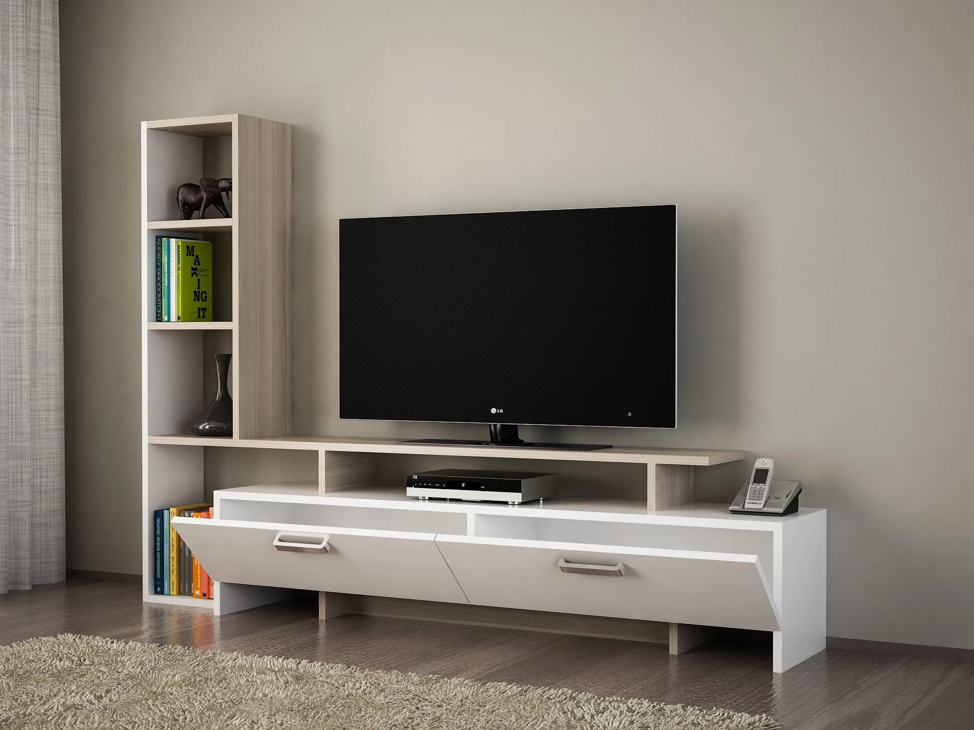 TV Unit Şimal - White, Cordoba