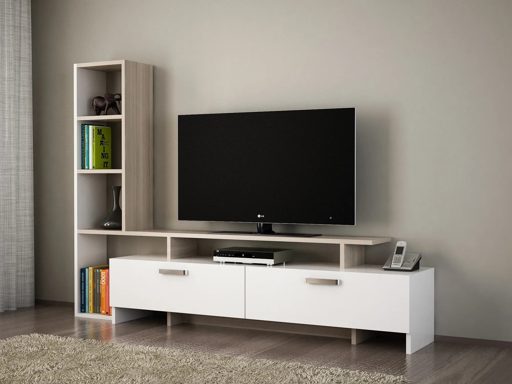 TV Unit Şimal - White, Cordoba