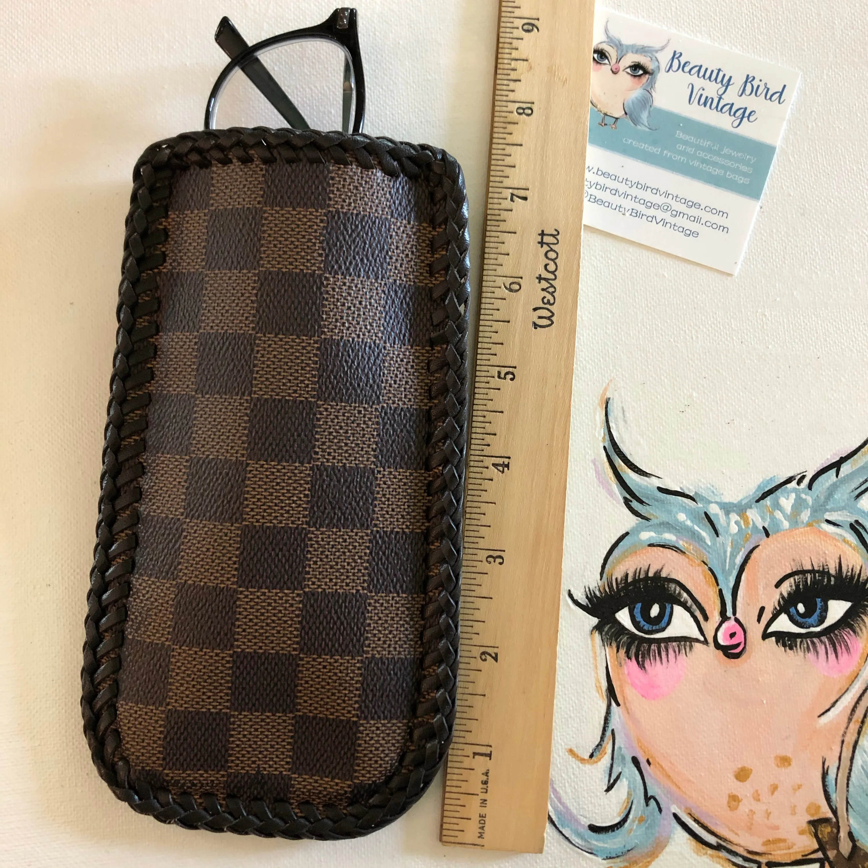 Upcycled Damier/Monogram Eyeglass Case