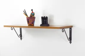 Wall Shelf Senfoni Ferforje - Walnut