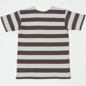 Warehouse & Co 4050 S/S 2 Border Stripe Tee - Grey/Ash