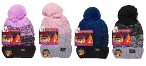 Winter-Hats Ladies Polar Extreme Lined Cable Cuff Pom Hat