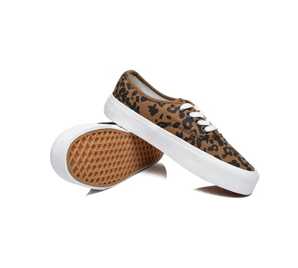 Women Leopard Print Sneakers Canvas Shoes Rana