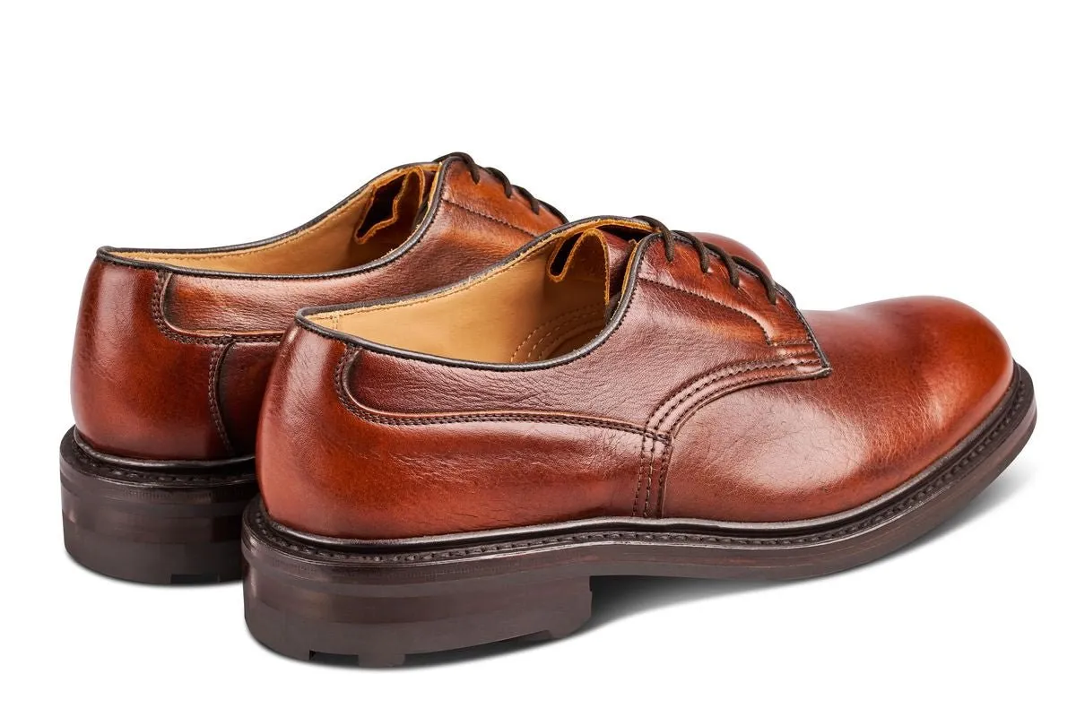 Woodstock Plain Derby Country Shoe - Caramel Kudu