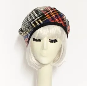 Wool Plaid Beret