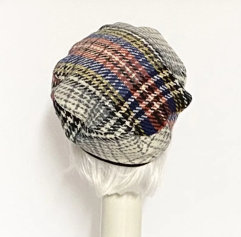 Wool Plaid Beret